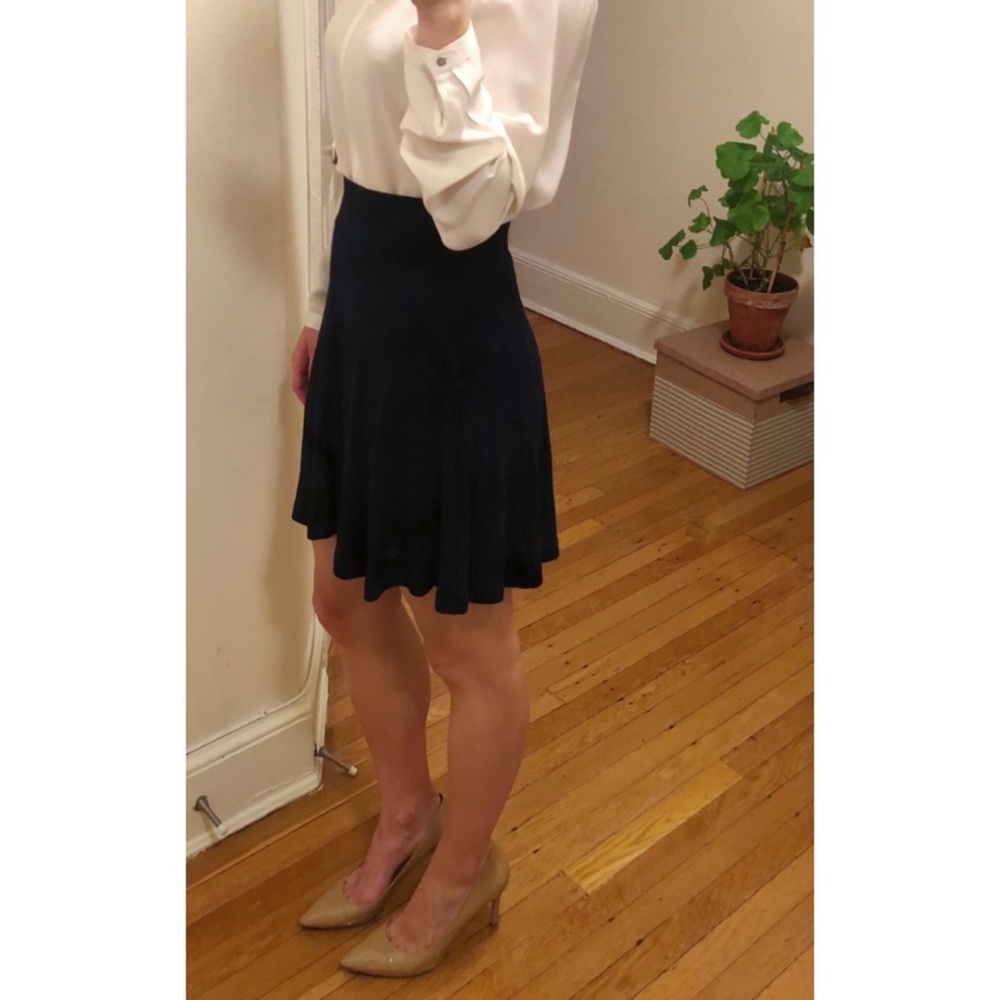 SOLD Loft XS petite cotton flowy work skirt